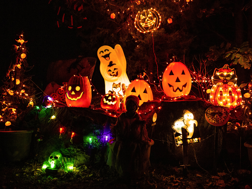 Halloween Party Deko Dekoration Horror Baum mit Effekten WIL 