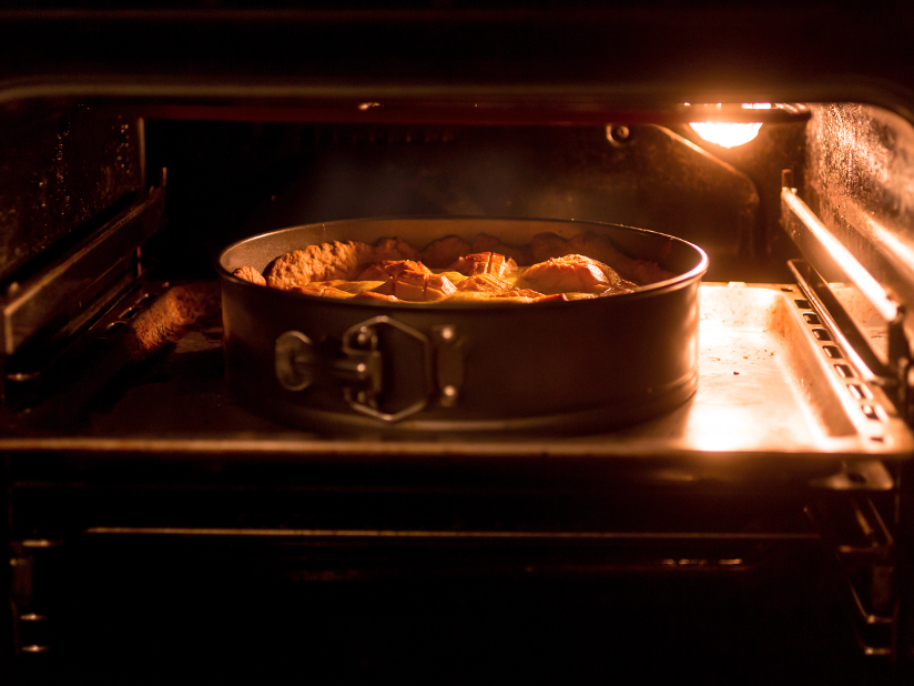 Lassen Sie die Hitze im Ofen width=